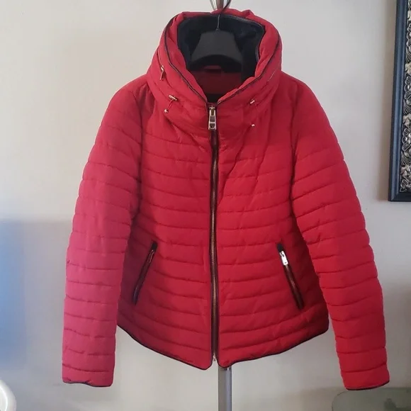 Zara Red Puffer Jacket - Picture 5 of 16